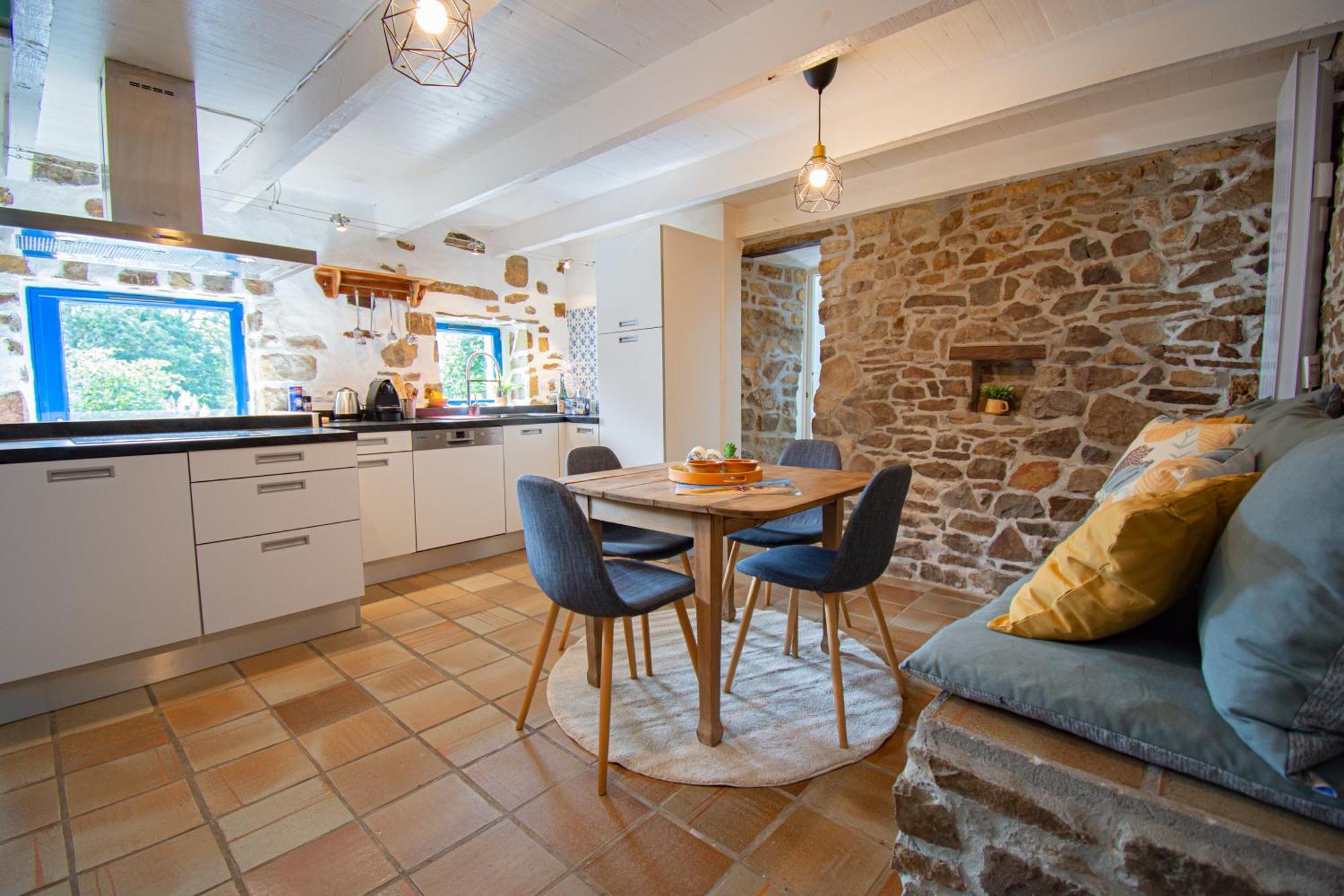 Ti Vaen I Maison Traditionnelle Bretonne & Sauna Lanvéoc Exterior foto